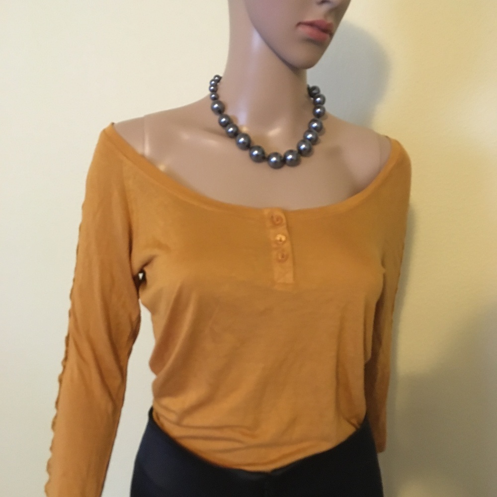 Off the shoulder yellow blouse